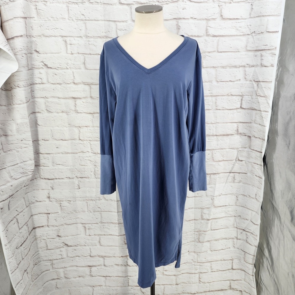 Universal Standard Cocoon Dress Long Sleeve Pima Cotton XS (8-10) Office Work